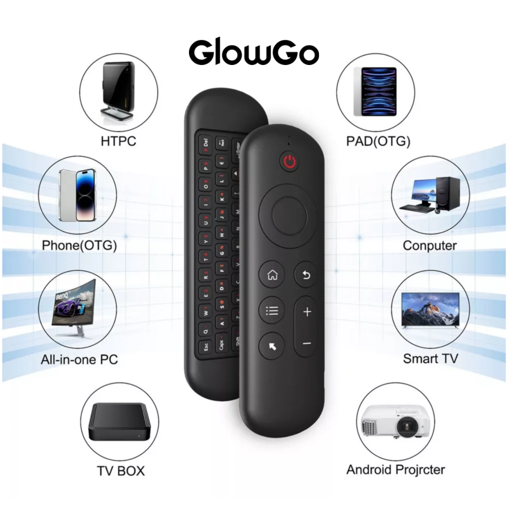 Control Remoto Air Mouse Multifuncional con Teclado QWERTY